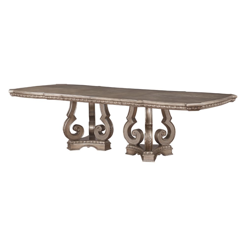 Northville - 30" Dining Table - Antique Silver, product view with wood construction