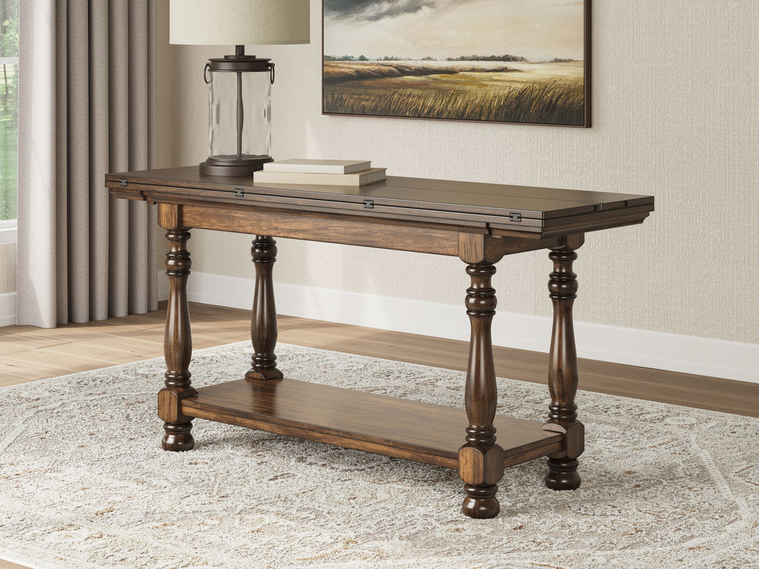 Sturlayne - Rectangular End Table - Brown, alternate view 2 with wood construction