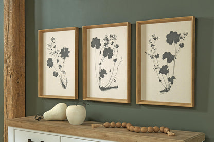 Huddwick Wall Art Set (Set of 3) Linen / Black, gallery image 2