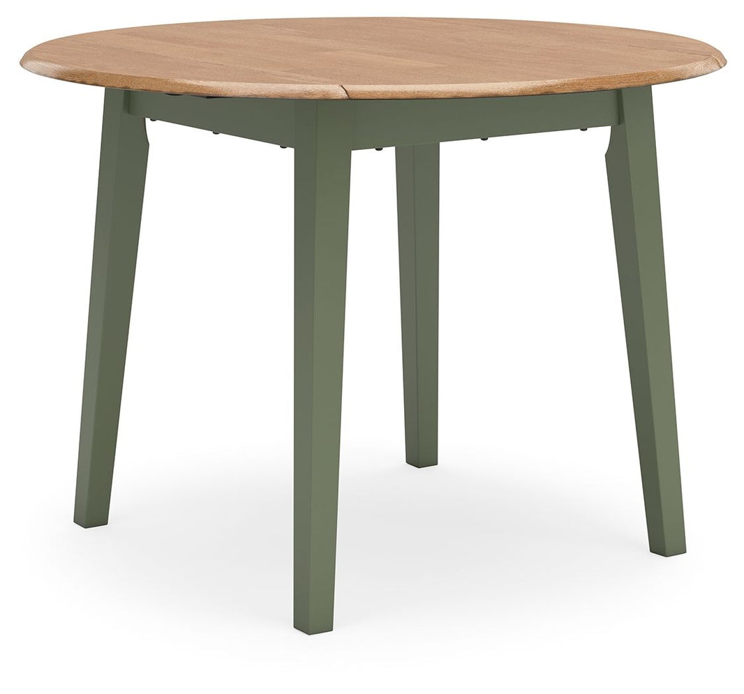 Gesthaven - Round Dining Room Drop Leaf Table, alternate view 3 with wood construction