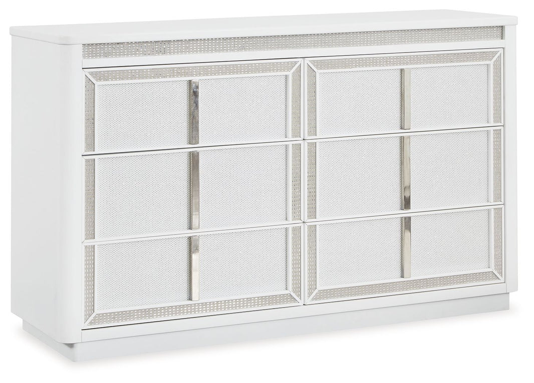 Chalanna - Dresser - White, product view with solid wood