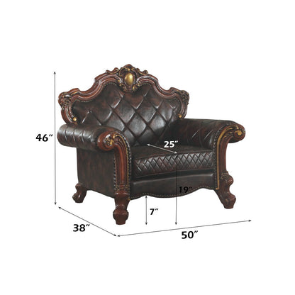 Picardy - Chair w/1 Pillow, alternate view 4 with leather upholstery