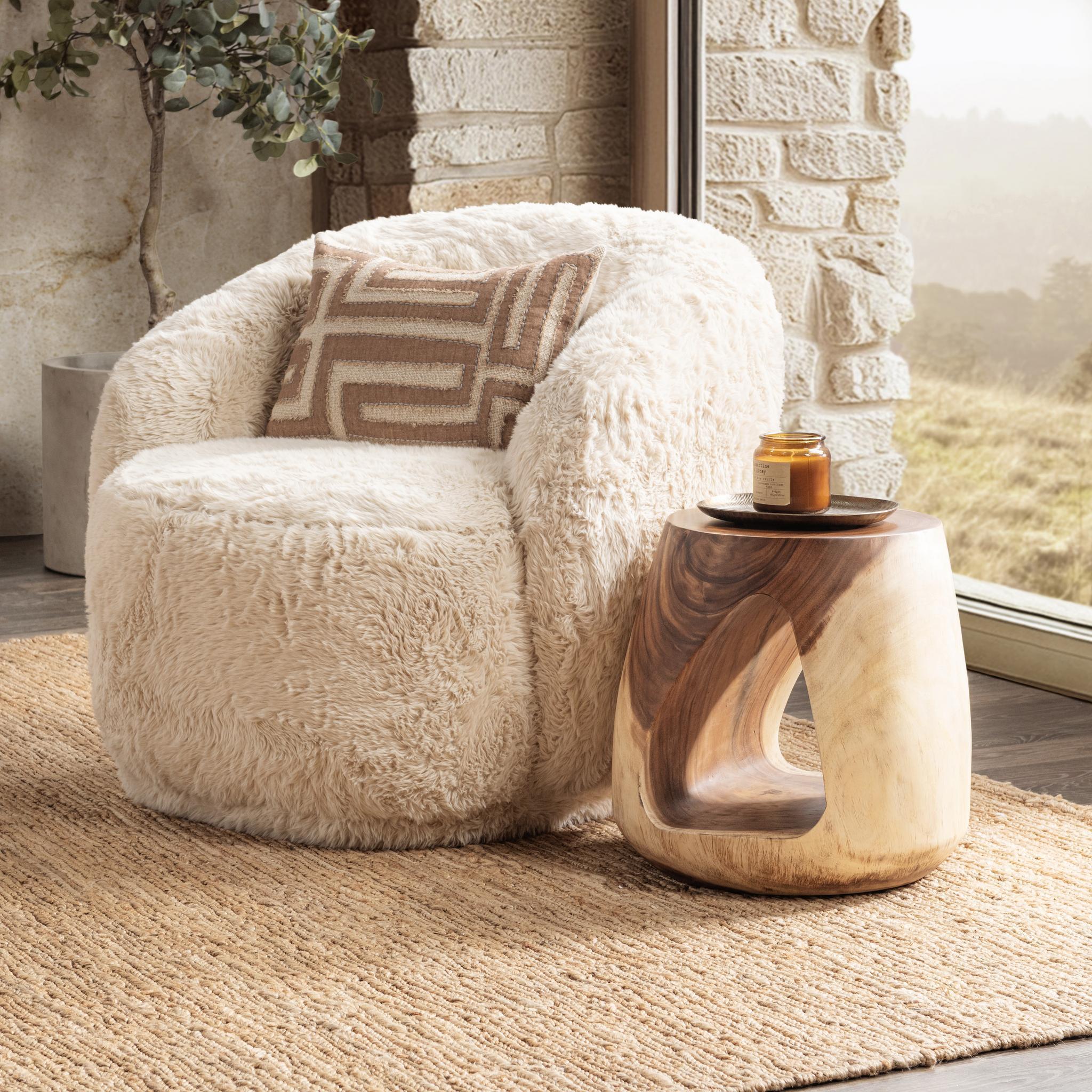 Kana - Accent Table - Natural, alternate view 2 with wood construction