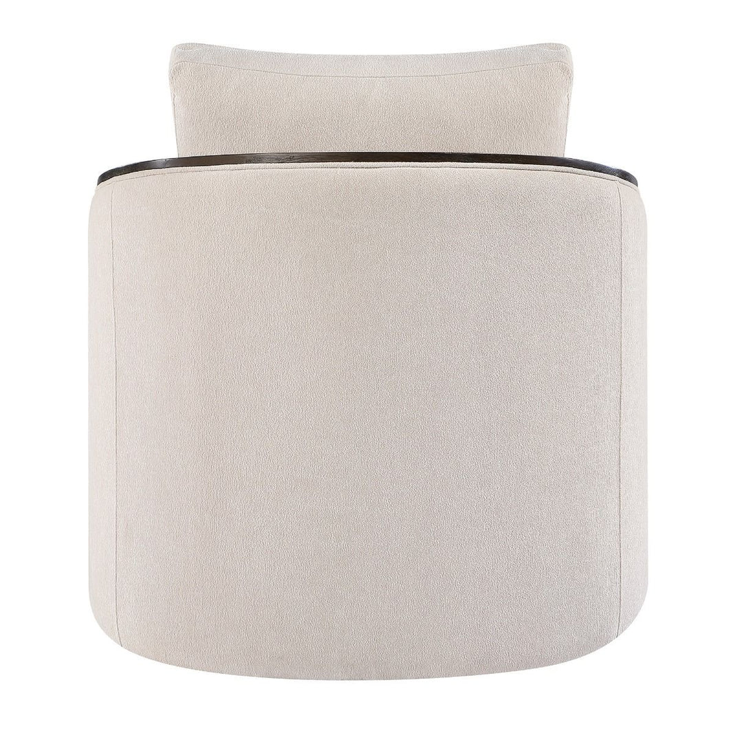 Lenora - Accent Chair With Swivel - Beige Chenille