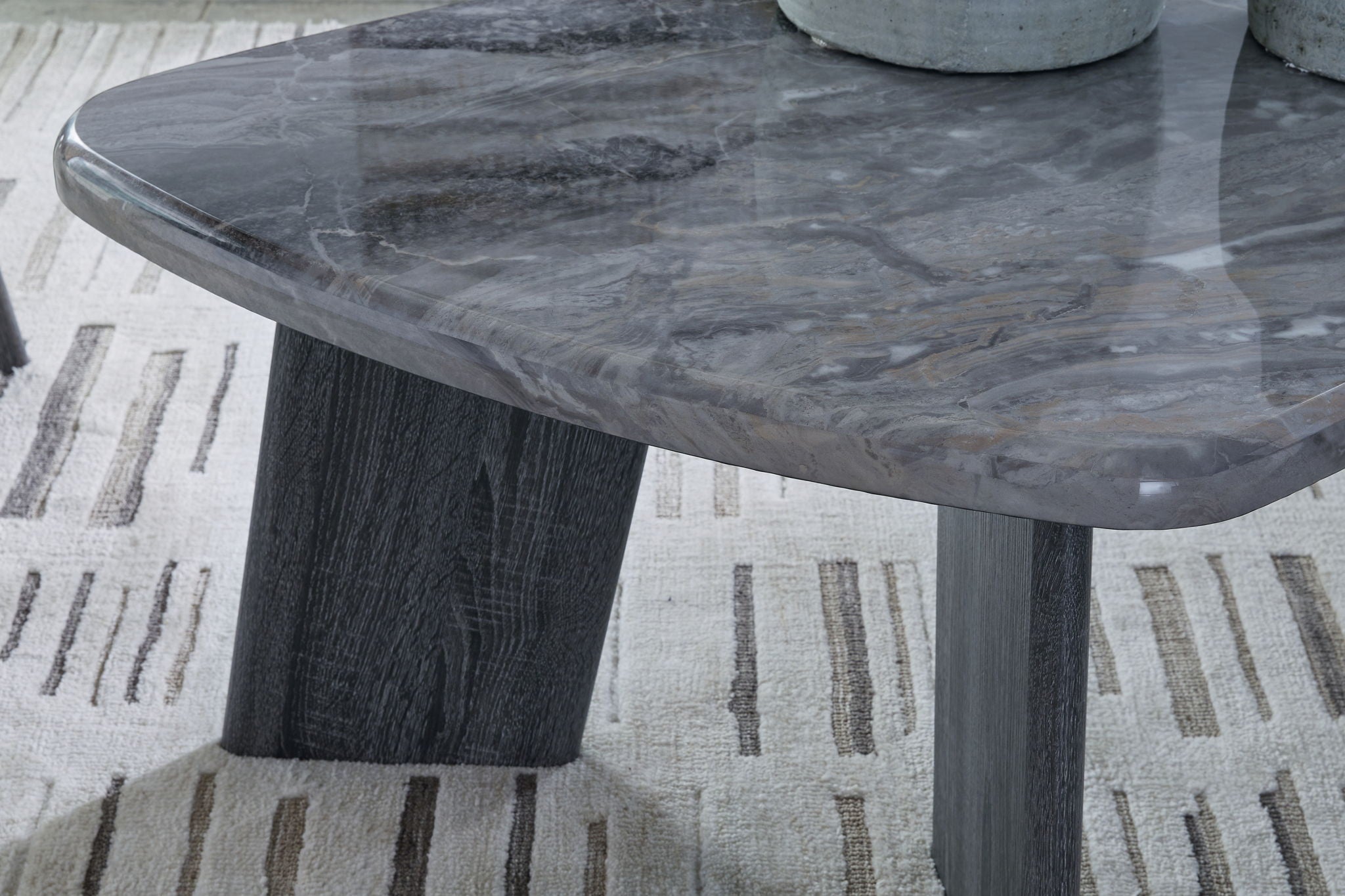 Bluebond - Occasional Table Set (Set of 3) - Gray, alternate view 2 with wood construction