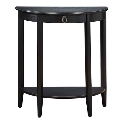 Justino II - Console Table - Black, alternate view 3 with wood construction