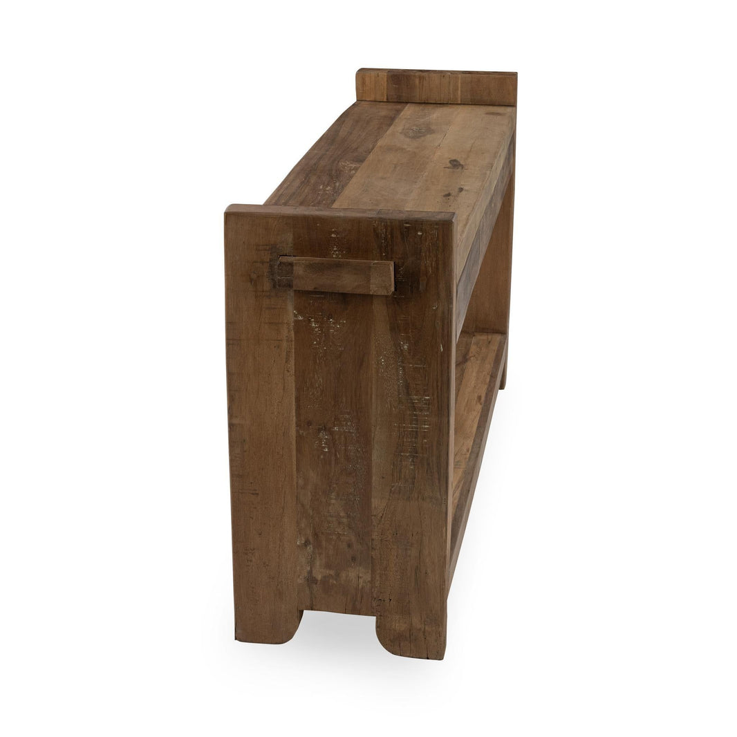 Marsa - 3 Drawer Console Table - Natural, alternate view 2 with wood construction