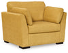 Keerwick - Chair And A Half, product view with velvet upholstery