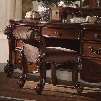 Vendome - Vanity Stool, alternate view 4 with leather upholstery