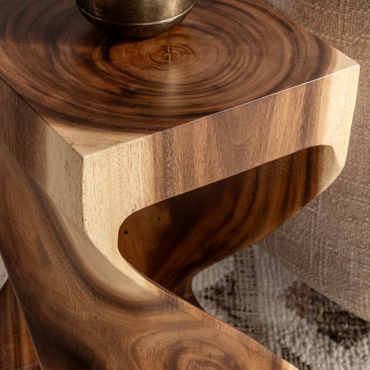 Alia - Accent Table - Natural, alternate view 2 with wood construction