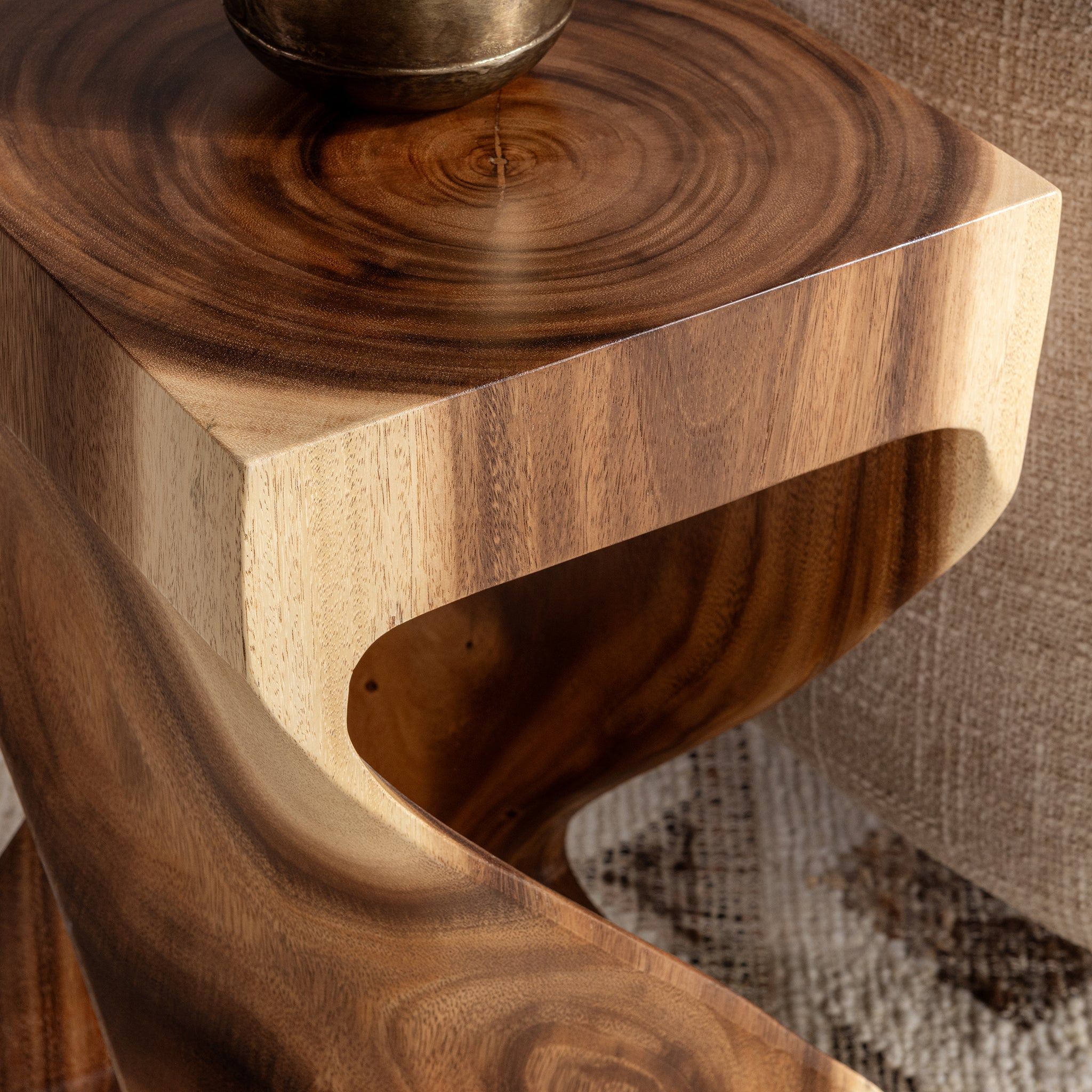 Alia - Accent Table - Natural, alternate view 2 with wood construction