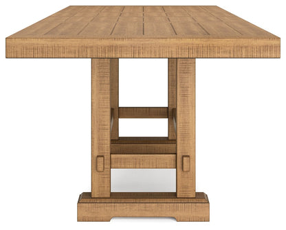 Havonplane - Rectangular Dining Room Counter Extension Table - Brown, alternate view 3 with solid wood