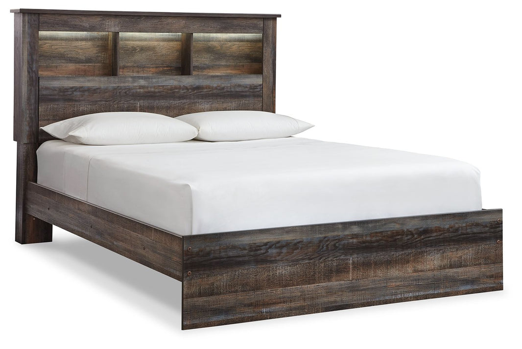 Drystan - Panel Bookcase Bed, product view with wood construction