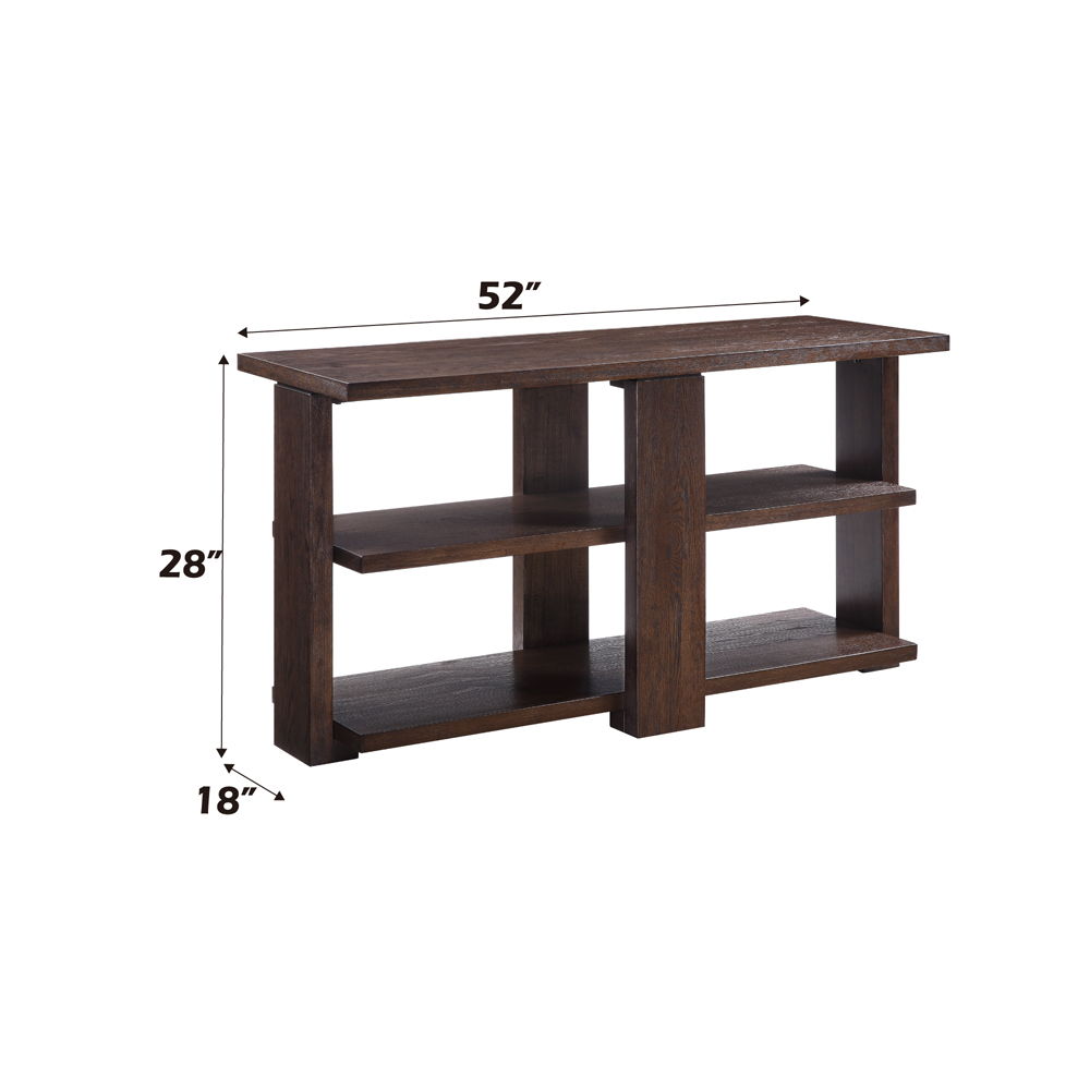 Niamey - Sofa Table - Walnut, alternate view 2 with wood construction
