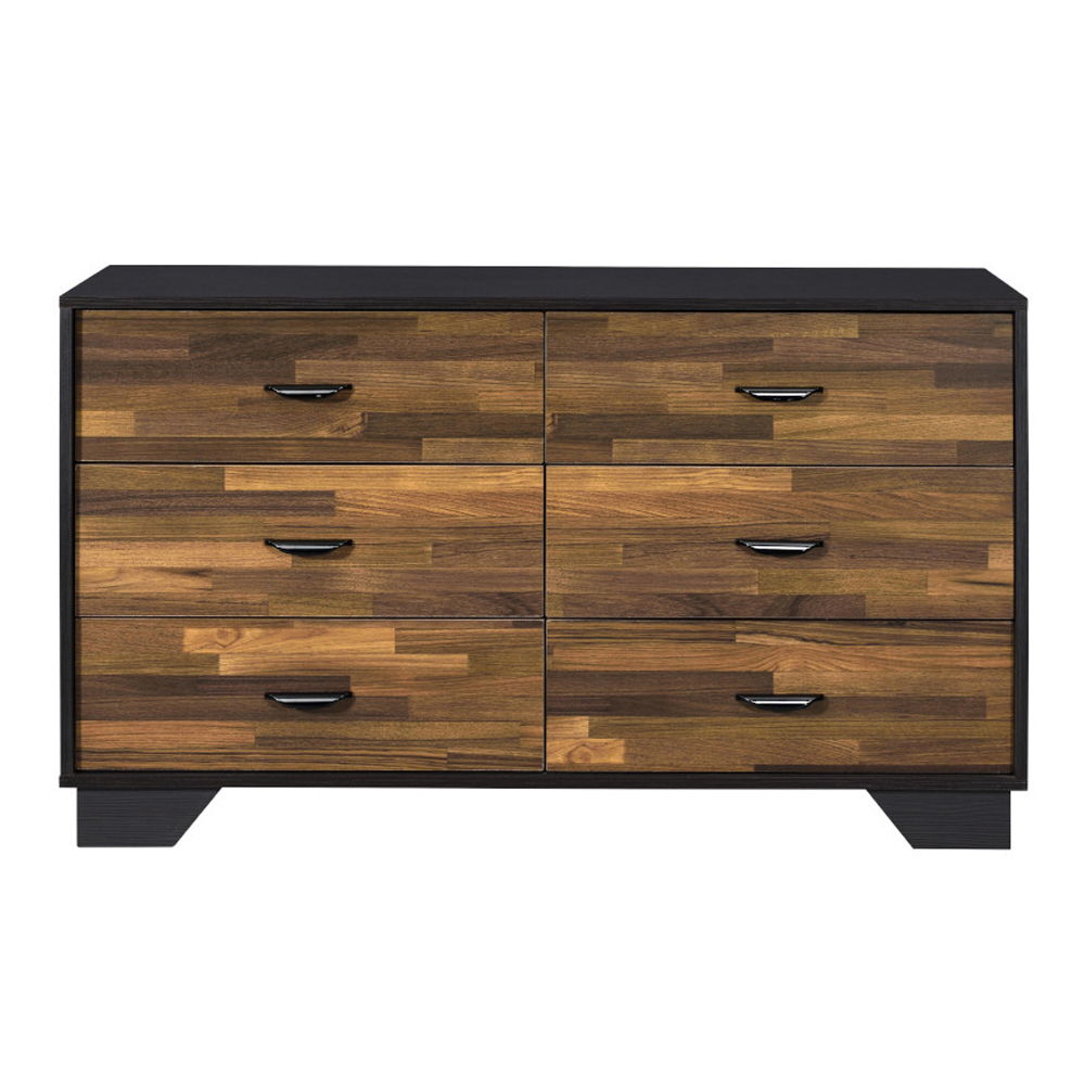 Eos - Dresser - Walnut & Black, alternate view 2 with velvet upholstery