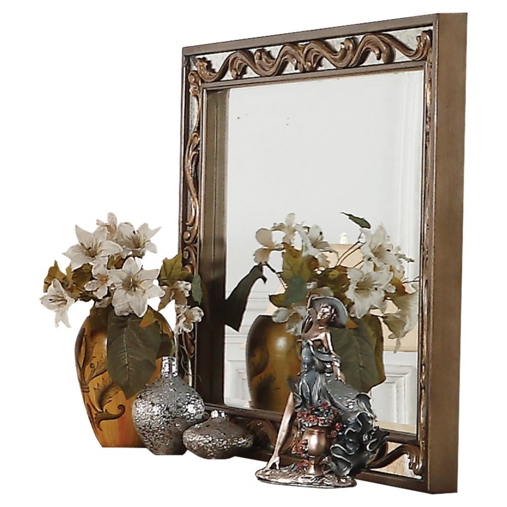 Orianne - Mirror - Antique Gold, product view with wood construction