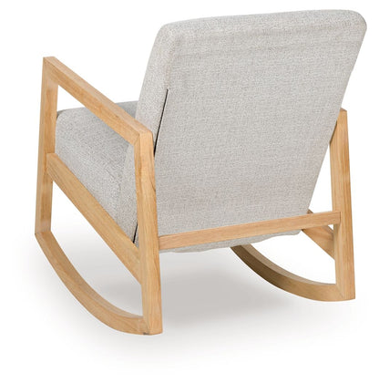 Wychworth - Accent Chair - Gray / Natural, alternate view 4 with performance fabric