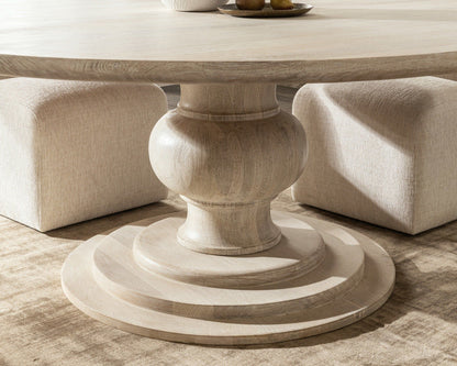 Hera - Round Dining Table, alternate view 12 with wood construction
