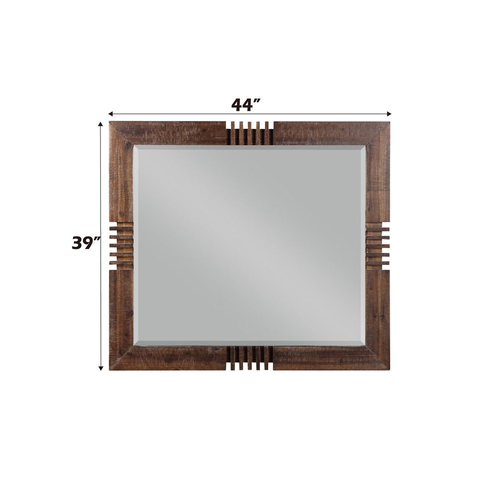 Andria - Mirror - Reclaimed Oak, alternate view 2 with wood construction