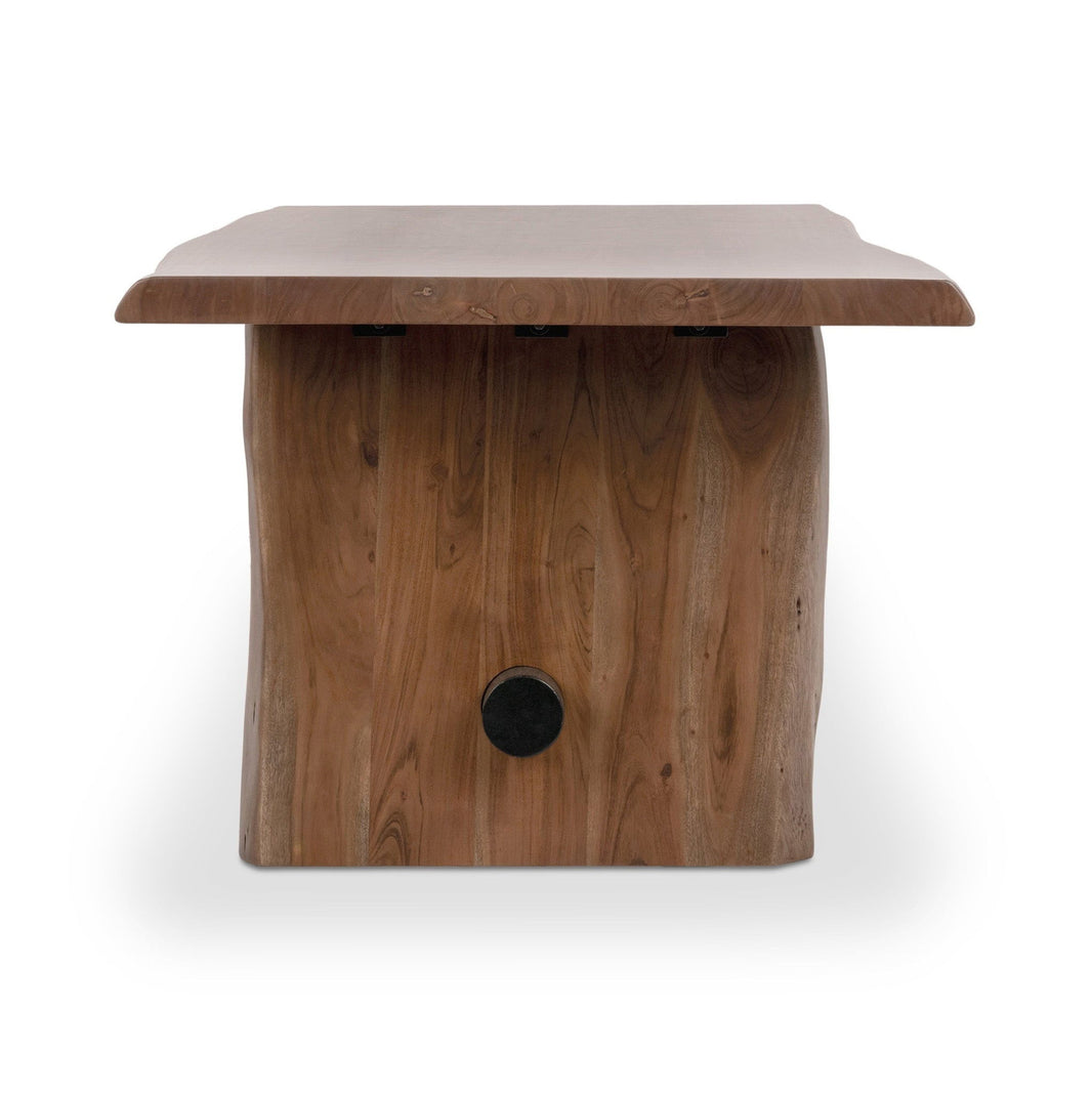 Brinton - 80" Dining Table - Acorn Brown, alternate view 2 with wood construction