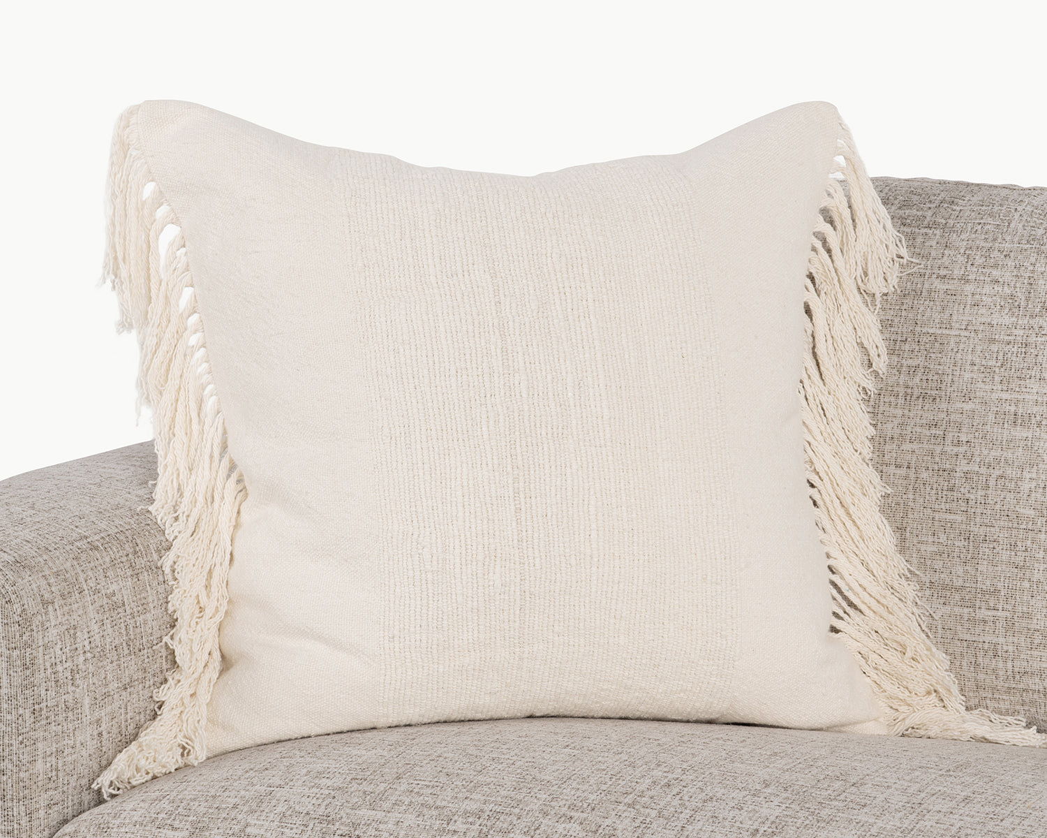 Volta - 22" x 22" Pillow - Ivory, alternate view 4 with linen fabric