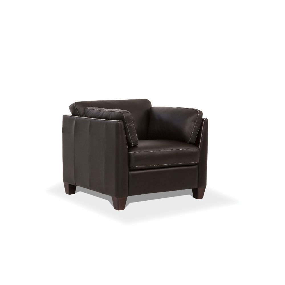 Matias - Chair, product view with leather upholstery