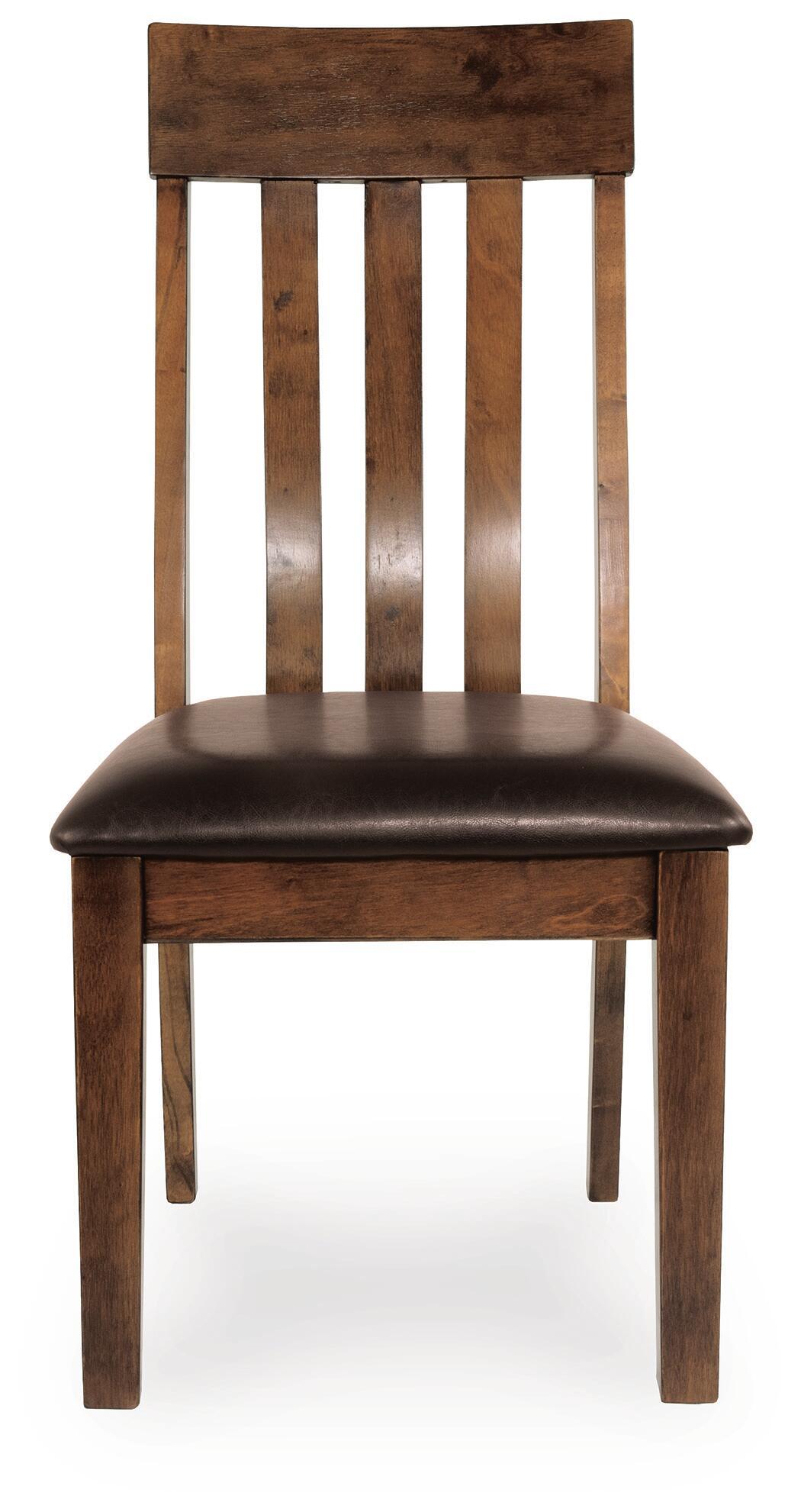 Ralene - Dining UPH Side Chair (Set of 2) - Medium Brown, alternate view 3 with faux leather