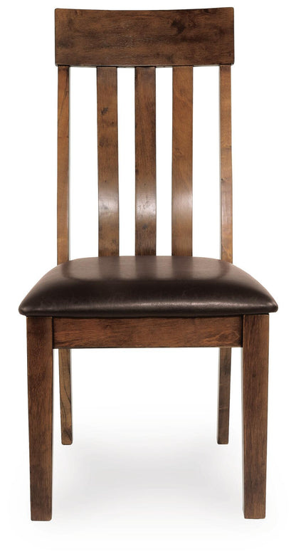 Ralene - Dining UPH Side Chair (Set of 2) - Medium Brown, alternate view 3 with faux leather