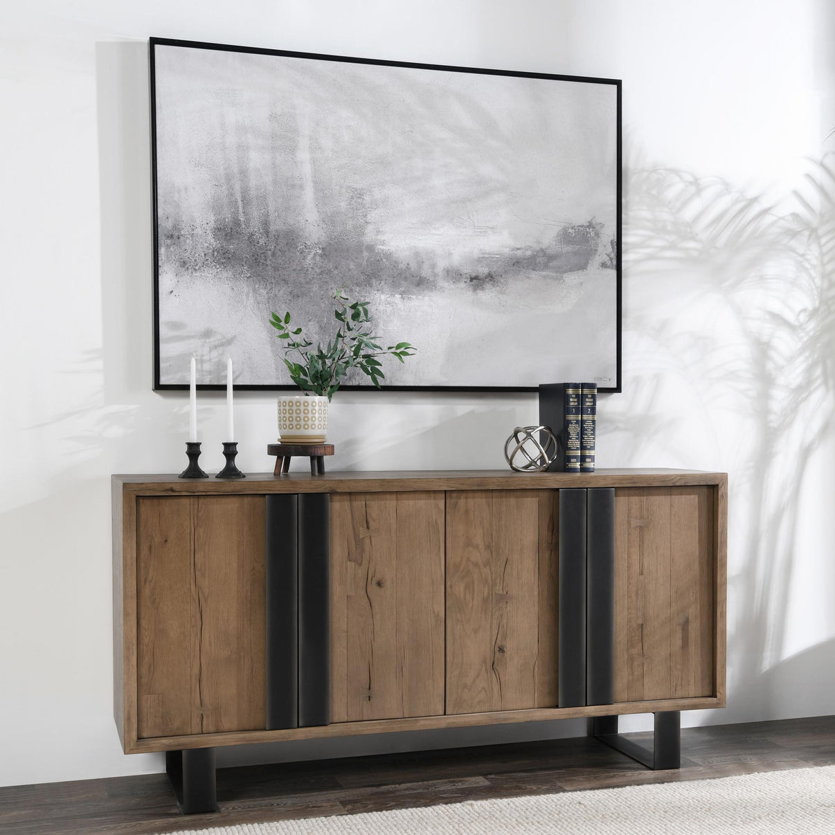 Danica - Sideboard - Natural Oak, alternate view 4 with wood construction