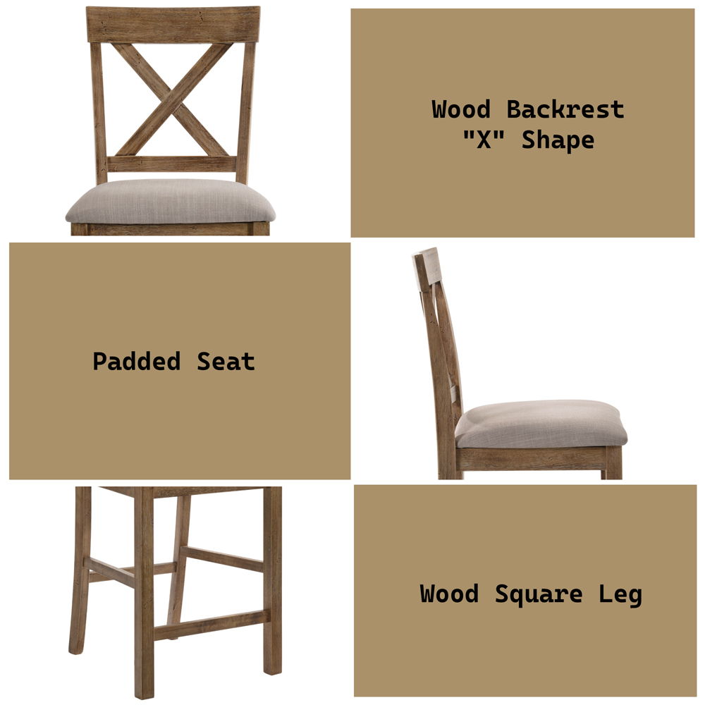 Martha II - Counter Height Chair, alternate view 7 with linen fabric