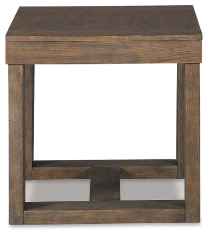 Cariton - Square End Table - Gray, alternate view 2 with engineered wood