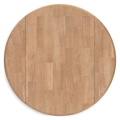 Gesthaven - Round Dining Room Drop Leaf Table, alternate view 14 with wood construction
