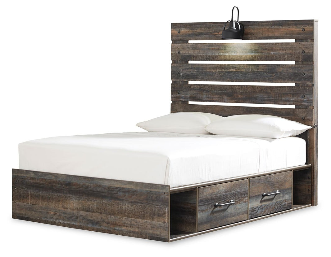 Drystan - Panel Bed, alternate view 3 with wood construction
