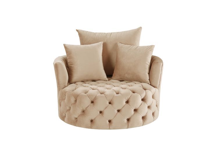 Zunyas - Accent Chair w/Swivel, alternate view 10 with velvet upholstery