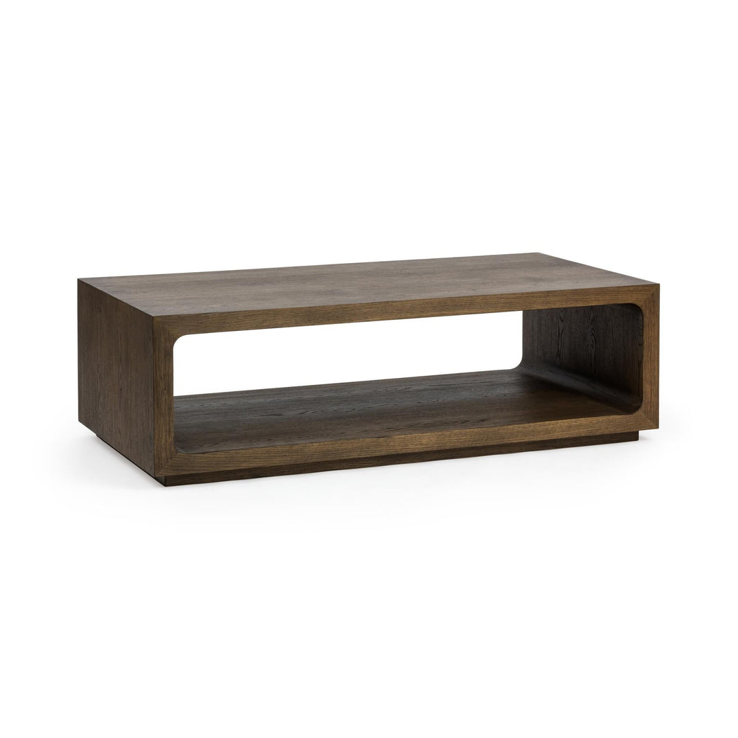 London - Coffee Table - Soft Cocoa, product view with wood construction