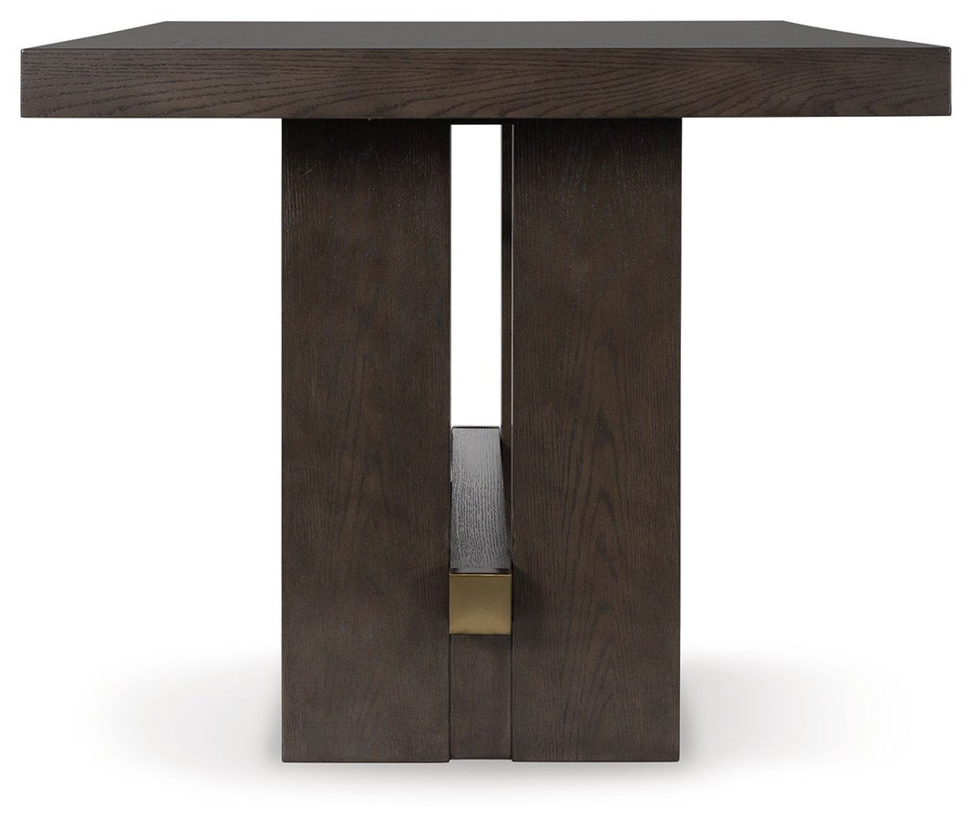 Burkhaus - Rectangular Dining Room Counter Table - Dark Brown, alternate view 2 with engineered wood
