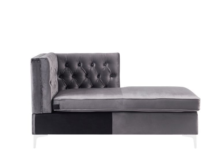 Jaszira - Modular - Chaise, alternate view 4 with velvet upholstery