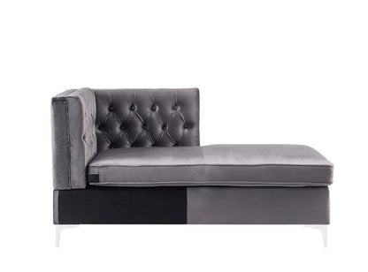 Jaszira - Modular - Chaise, alternate view 4 with velvet upholstery