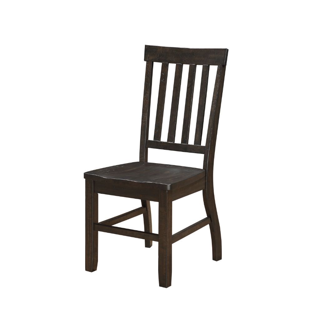 Maisha - Side Chair (Set of 2) - Rustic Walnut, product view with solid wood