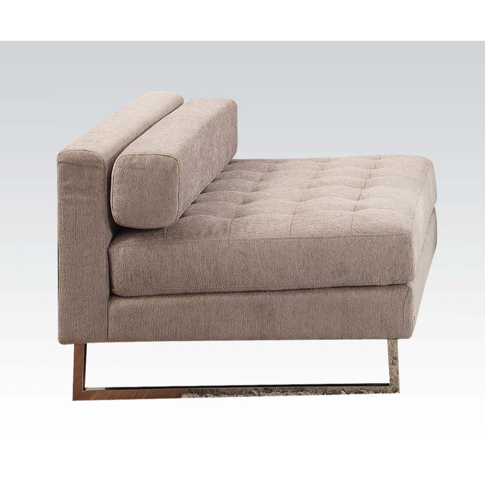 Sampson - Chair - Beige Fabric, product view with metal