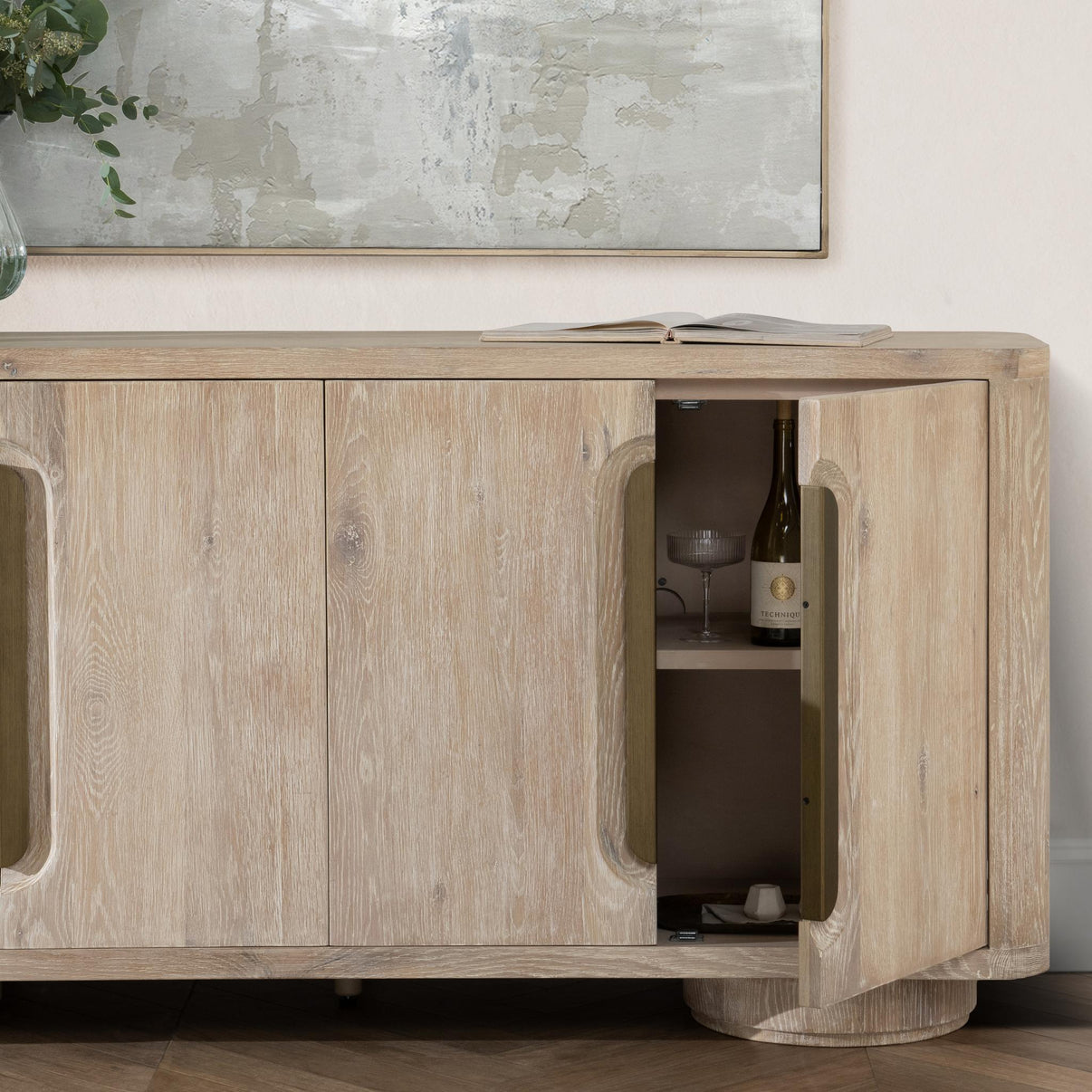 Tiber - 4 Door Buffet, alternate view 7 with wood construction