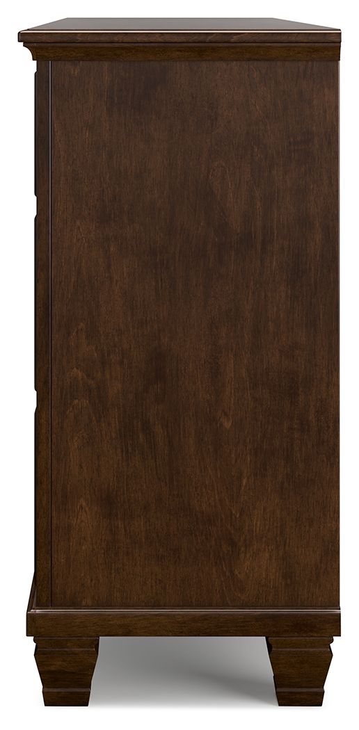 Danabrin - Dresser - Brown, alternate view 3 with wood construction