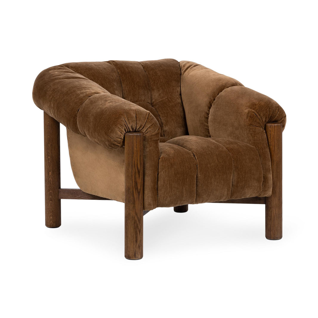 Sansa - Upholstered Accent Chair, product view with wood construction