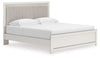 Zuraleus - Upholstered Panel Platform Bed With Roll Slats