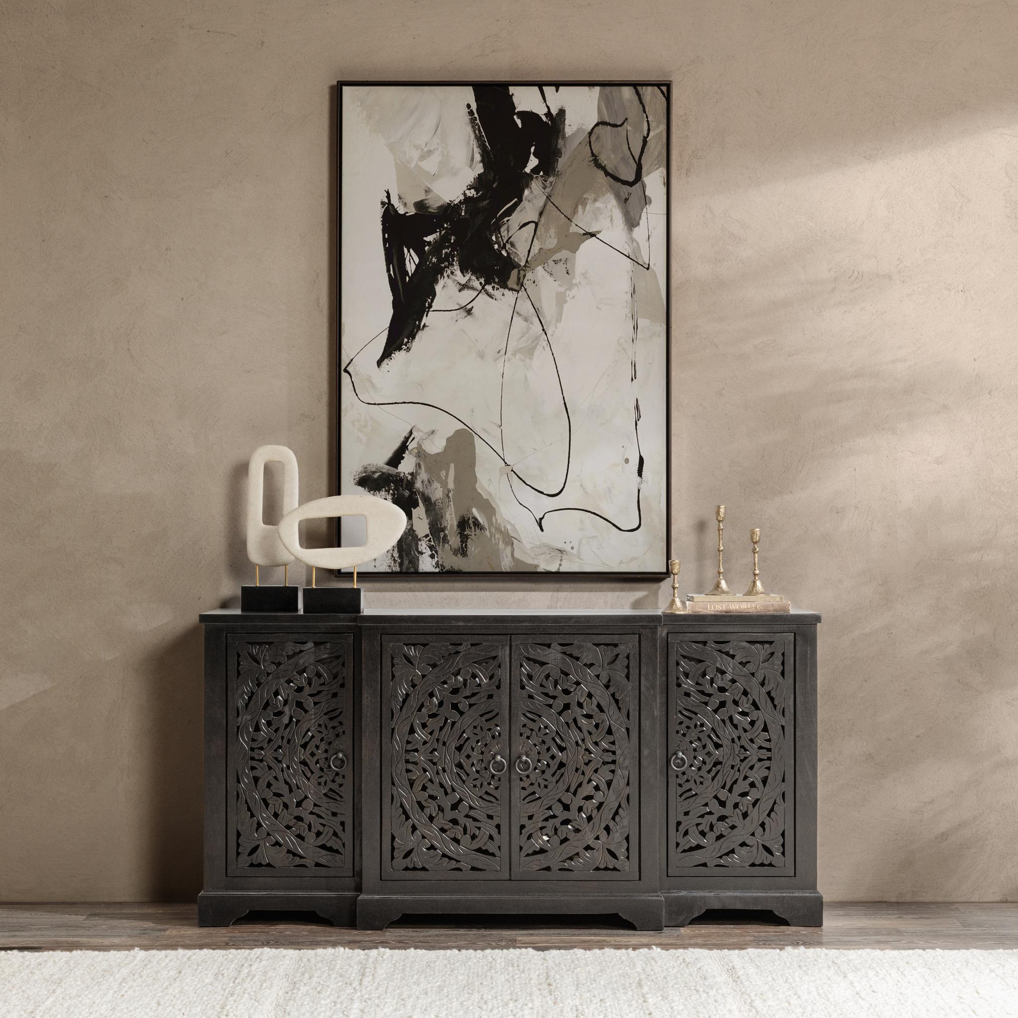Harmony - Breakfront Sideboard, alternate view 4 with wood construction