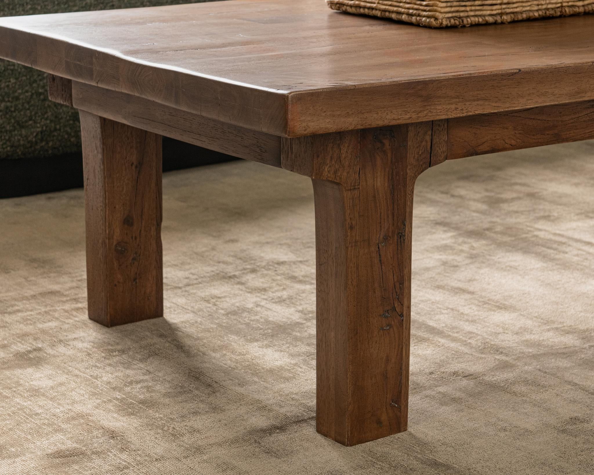 Carmel - Reclaimed Wood Rectangle Coffee Table - Earthy Terra, alternate view 4