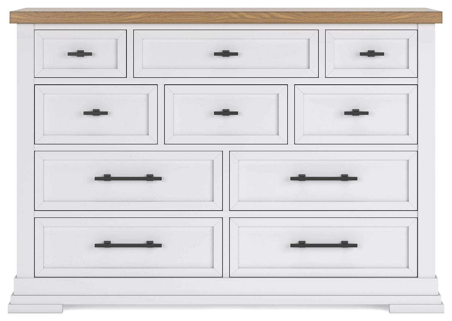 Ashbryn - Dresser - White / Natural, alternate view 2 with wood construction