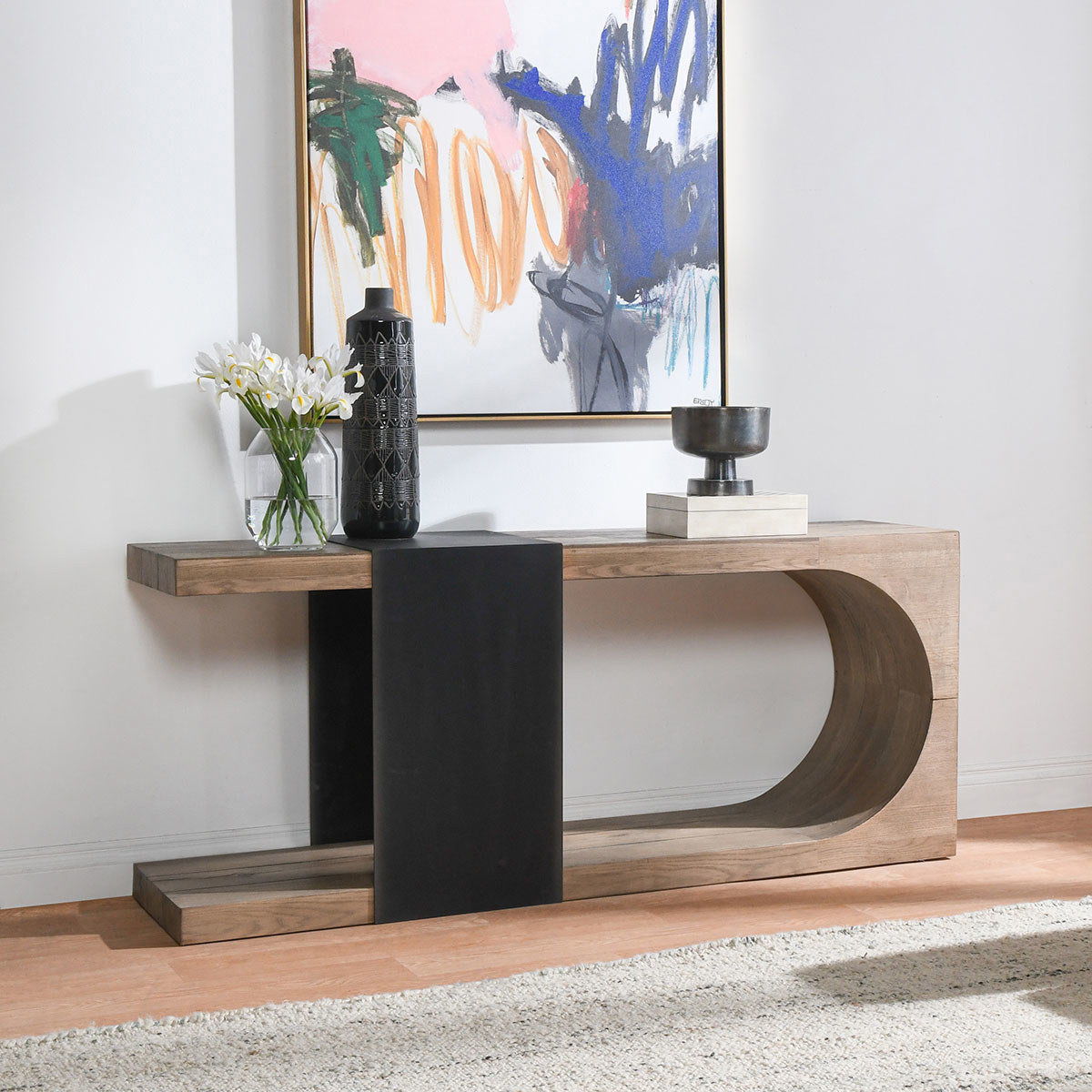 Danica - Console Table, alternate view 4 with wood construction