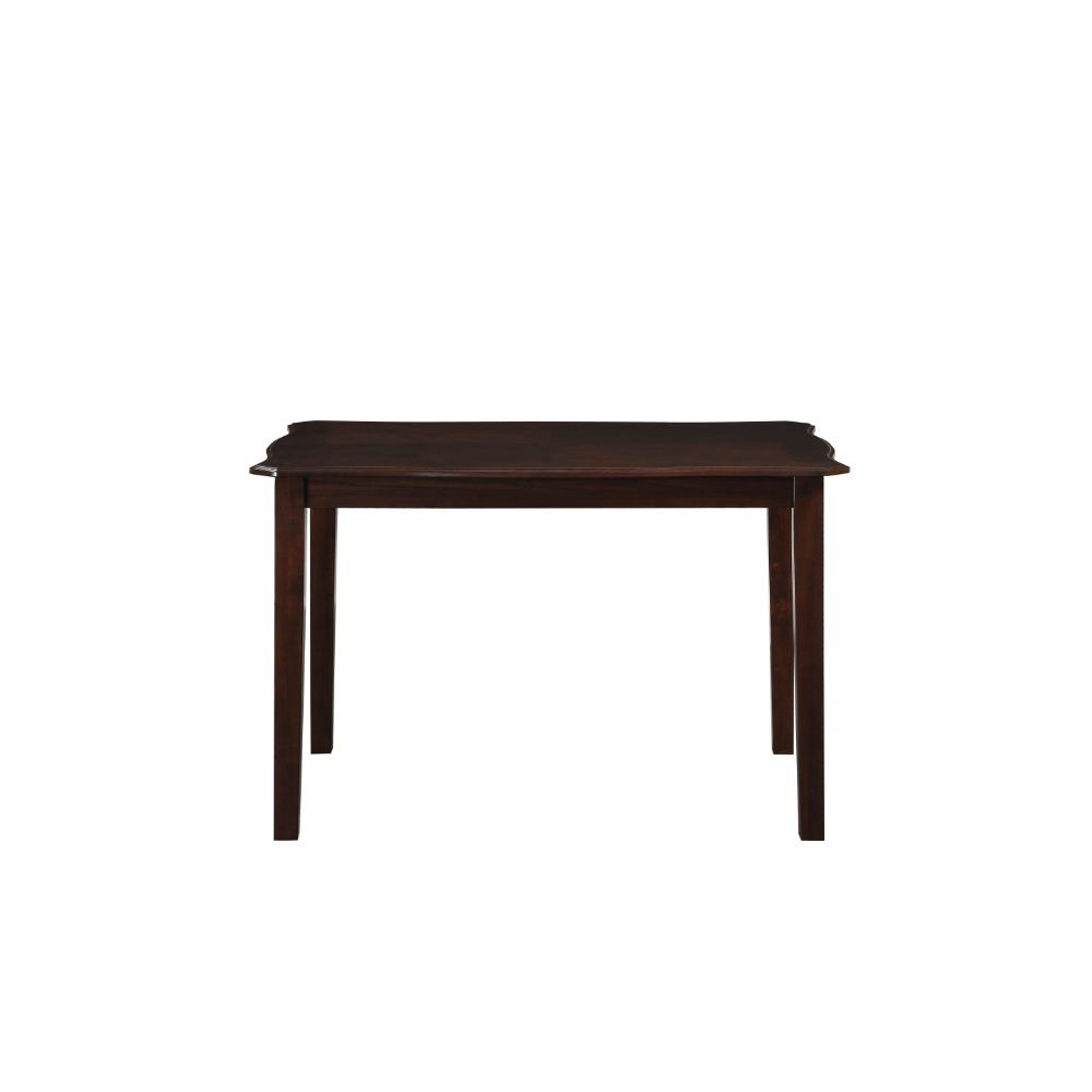 Ingeborg - 5 Piece Dining Set - Black Synthetic Leather & Espresso, alternate view 4 with faux leather