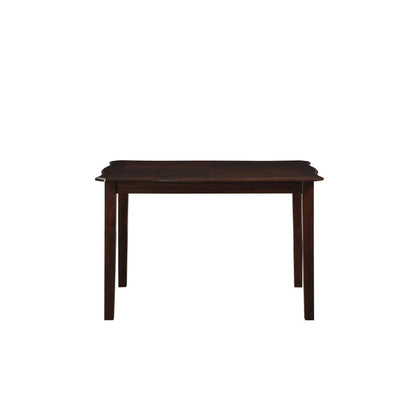 Ingeborg - 5 Piece Dining Set - Black Synthetic Leather & Espresso, alternate view 4 with faux leather